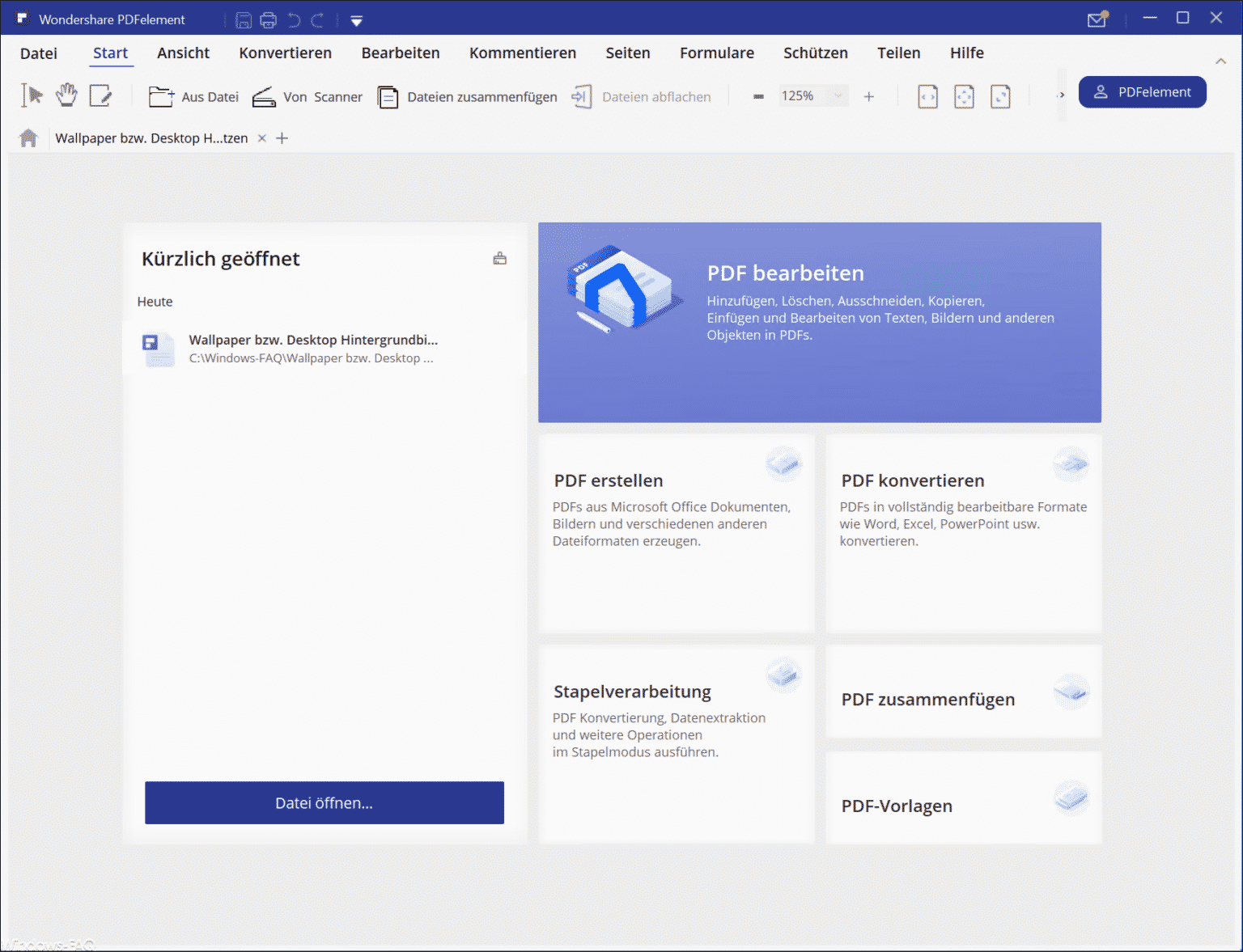 Pdfs Bearbeiten Ausf Llen Oder Konvertieren Mit Wondershare Pdfelement