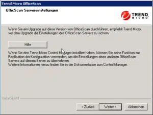 OfficeScan Servereinstellungen