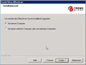 OfficeScan Installationsziel