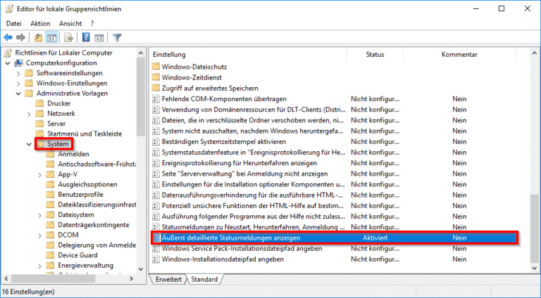 Detaillierte Statusmeldungen Beim Hochfahren Von Windows Anzeigen ...