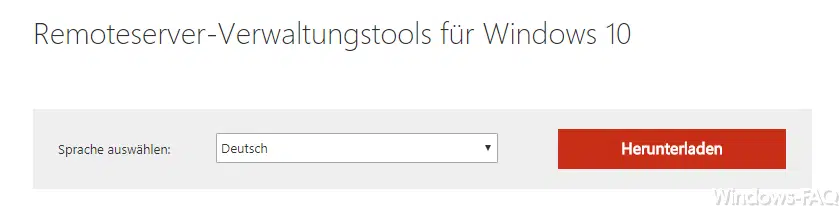 RSAT für Windows 10 Fall Creators Update