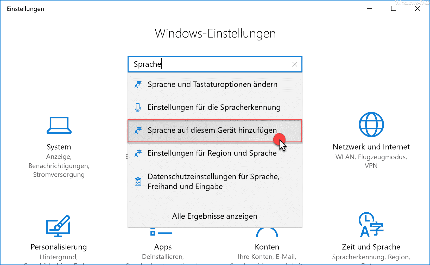 Zusätzliche Sprache installieren unter Windows 10 » App ...