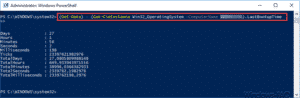 abfragen betriebszeit uptime systeminfo