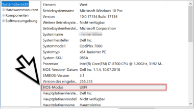 Feststellen Ob Euer Windows 10 Uefi Oder Bios Nutzt Befehl Bios