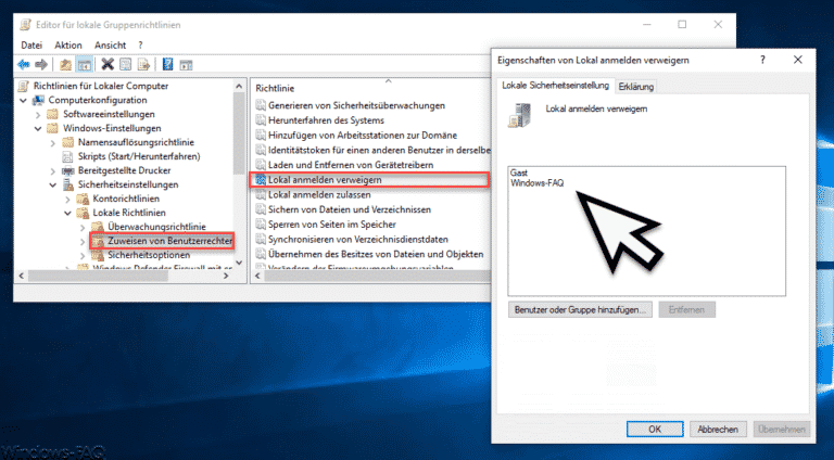 Usern Die Lokale Anmeldung Am PC Verbieten - Windows FAQ