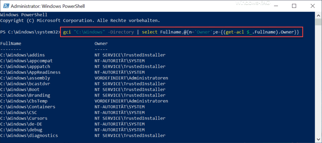 Besitzer einer Datei oder eines Ordners per PowerShell ...