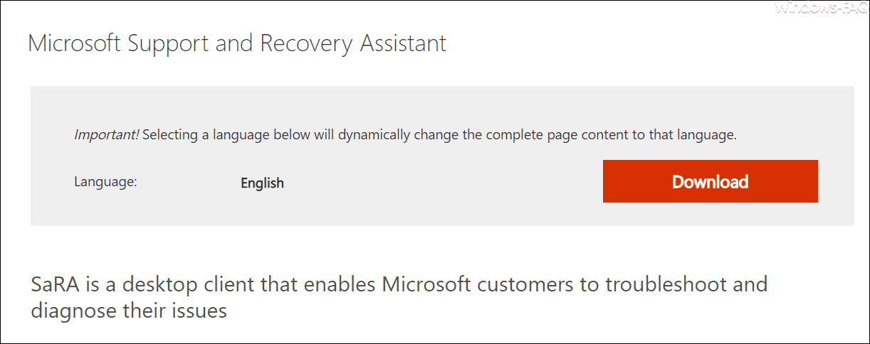 Microsoft Support and Recovery Assistant 17.01.0268.015 for windows download free