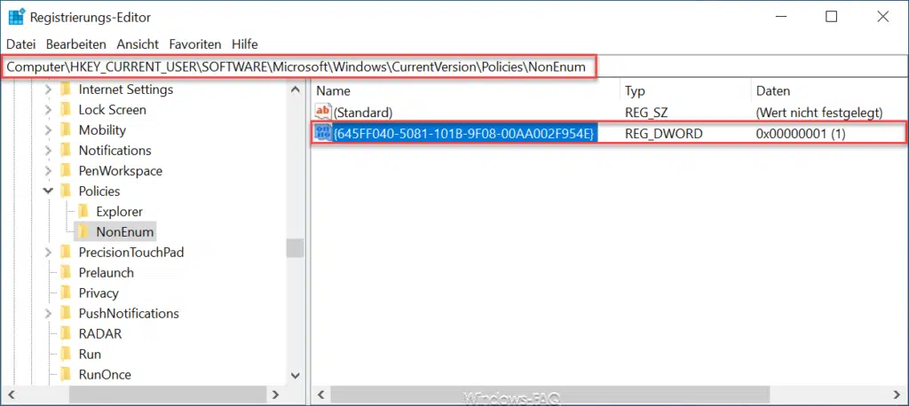 NonEnum Registry