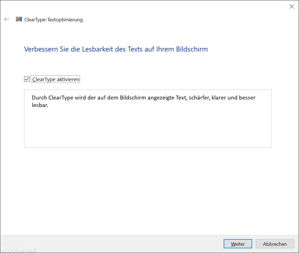Verbessern Sie die Lesbarkeit des Texts auf Ihrem Bildschirm - ClearType aktivieren