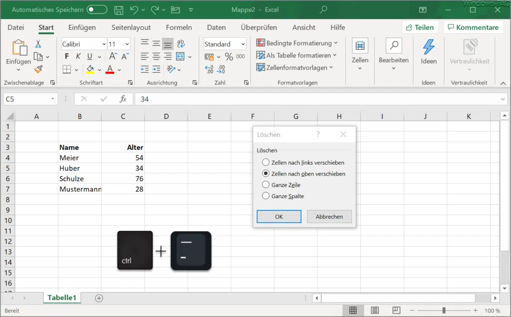 Excel STRG -