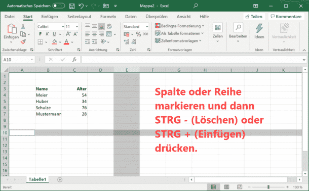 Excel Zeile Einfügen Windows Faq