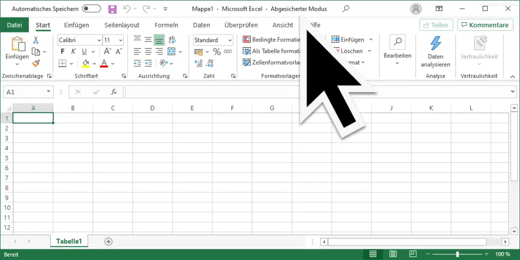 Excel abgesicherter Modus