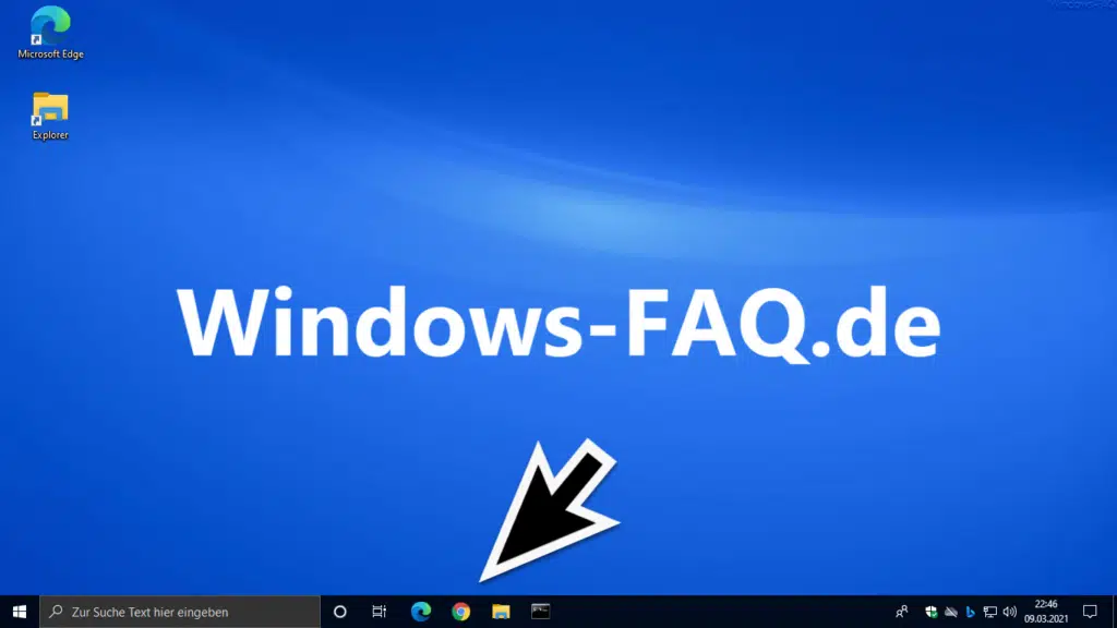 Windows Taskleiste mit angehefteten Programmen