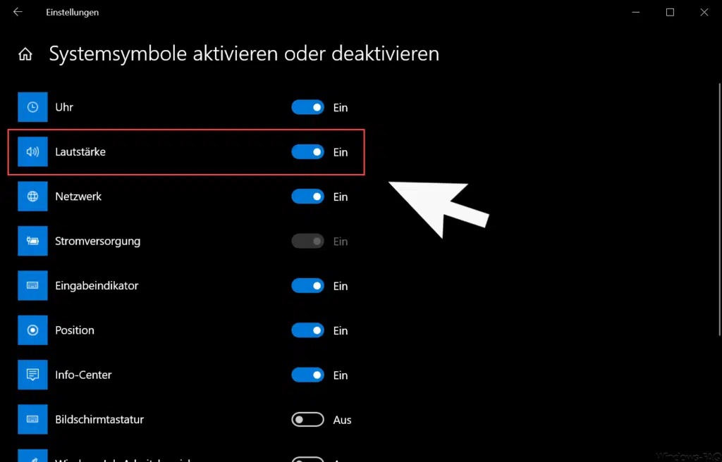 Lautstärke Systemsymbol