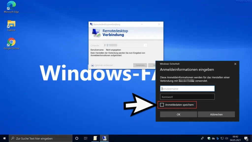 RDP Anmeldedaten speichern