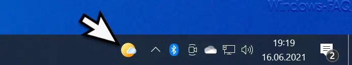 Taskleiste mit Wetter Icon