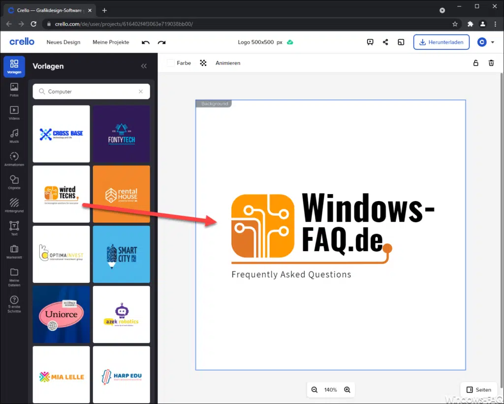 Crello Logo Windows-FAQ.de