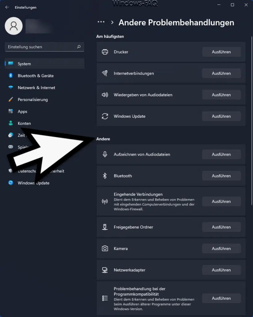 Windows 11 alle Problembehandlungen