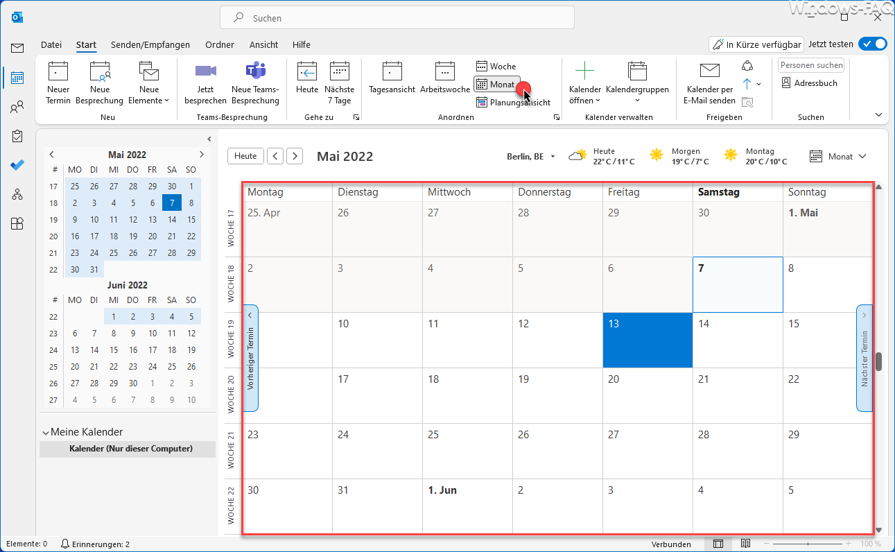 Kalender Outlook.com Drucken 