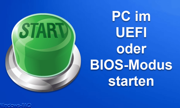 Wie komme ich ins UEFI oder ins BIOS?