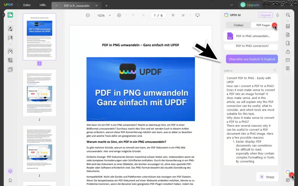 PDF übersetzen mit UPDF AI