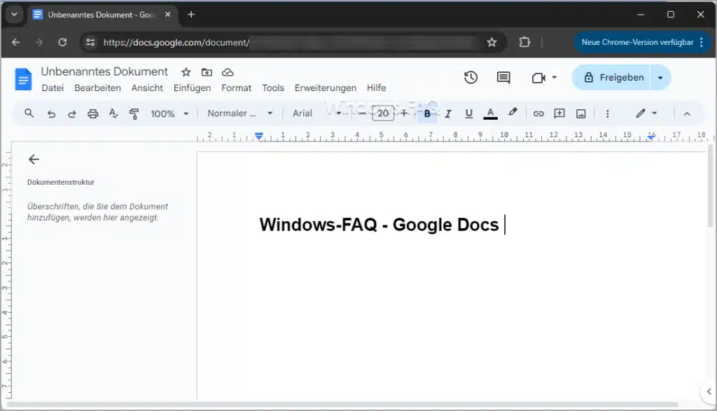 Kostenloses Schreibprogramm Google Docs