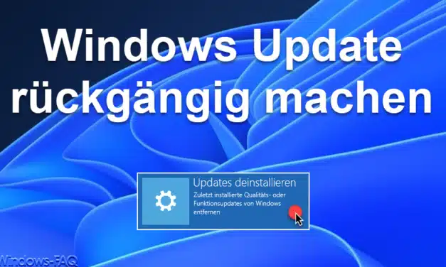 Windows Update rückgängig machen