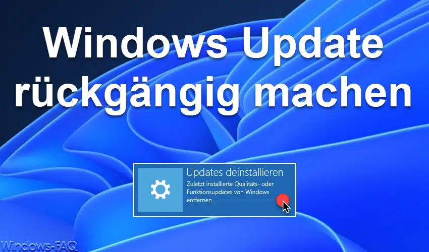 Windows Update Rückgängig Machen Windows Faq