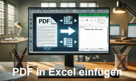 PDF in Excel einfügen