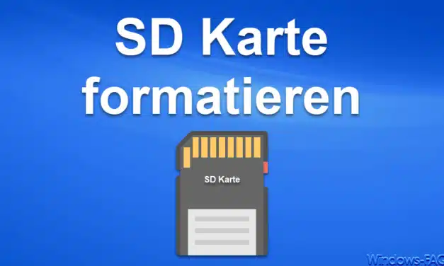 SD Karte formatieren