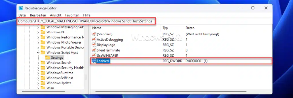 Windows Script Host Enabled