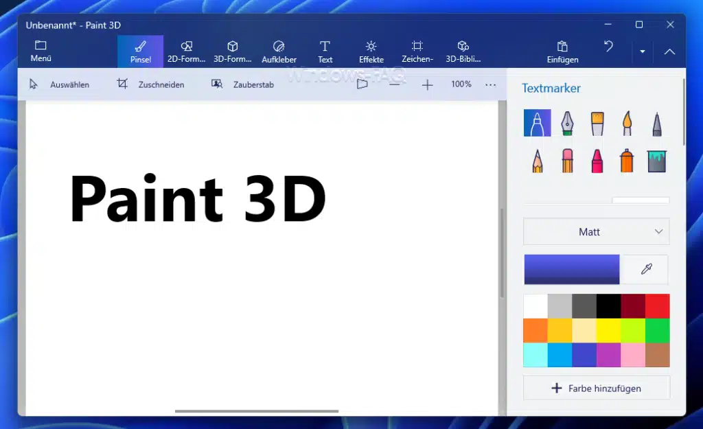 Zeichenprogramm kostenlos Paint 3D