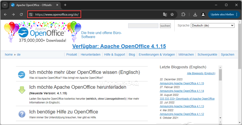 ODT Apache OpenOffice