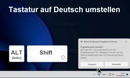 Tastatur auf Deutsch umstellen