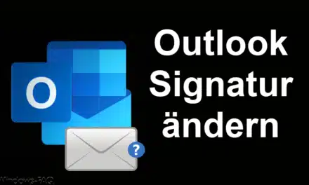 Outlook Signatur ändern