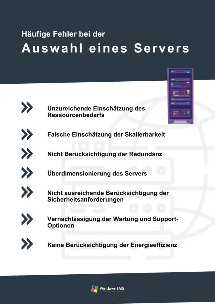 Häufige Fehler bei der Auswahl eines Servers