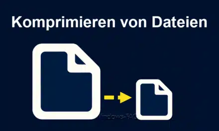 Komprimieren von Dateien unter Windows