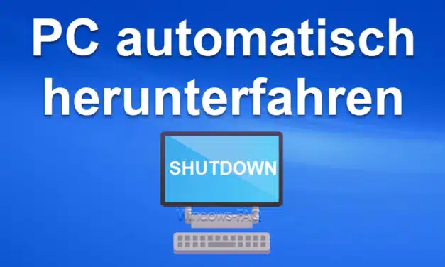 PC automatisch herunterfahren