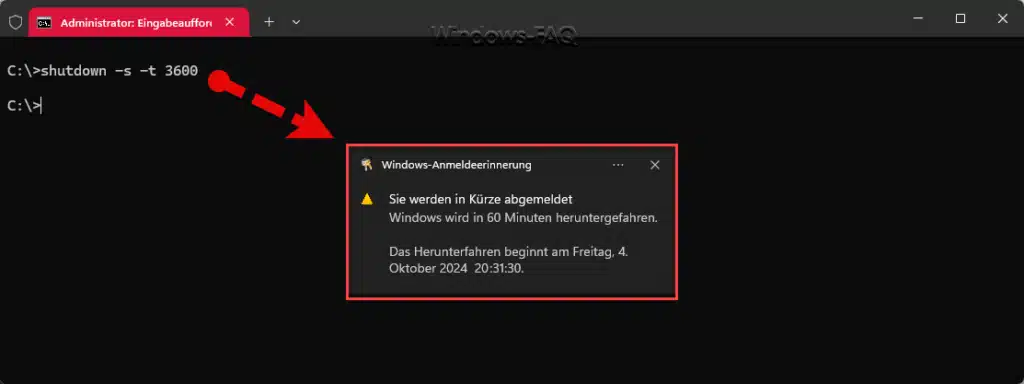 PC automatisch herunterfahren Sie werden in Kürze abgemeldet