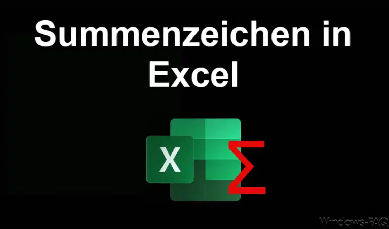 Summenzeichen (Σ) in Excel