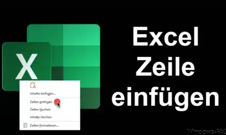 Excel Zeile einfügen