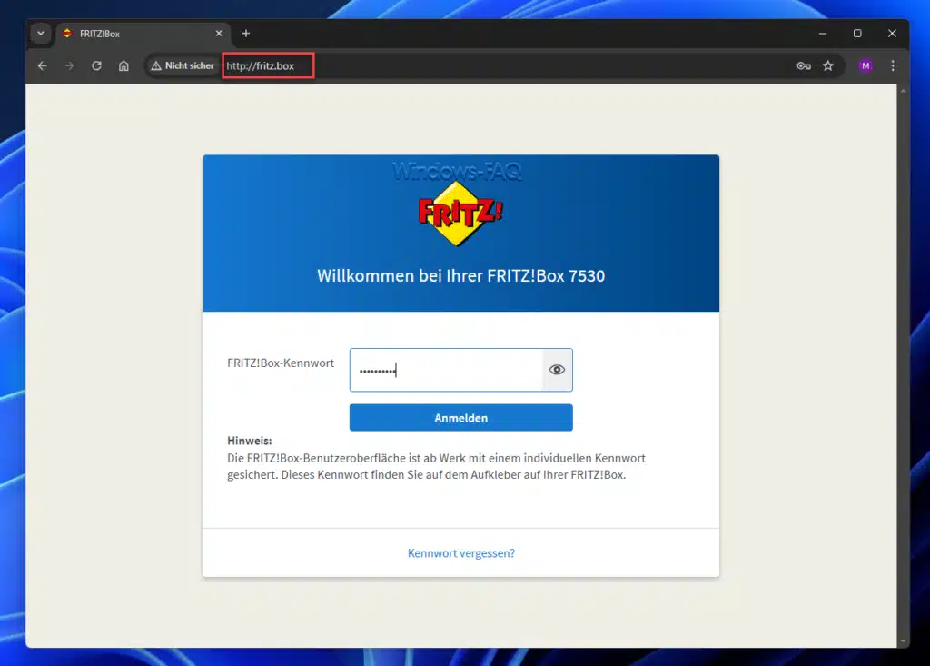 Fritz.Box nicht erreichbar URL