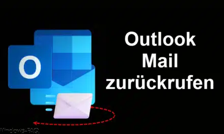 Outlook Mail zurückrufen