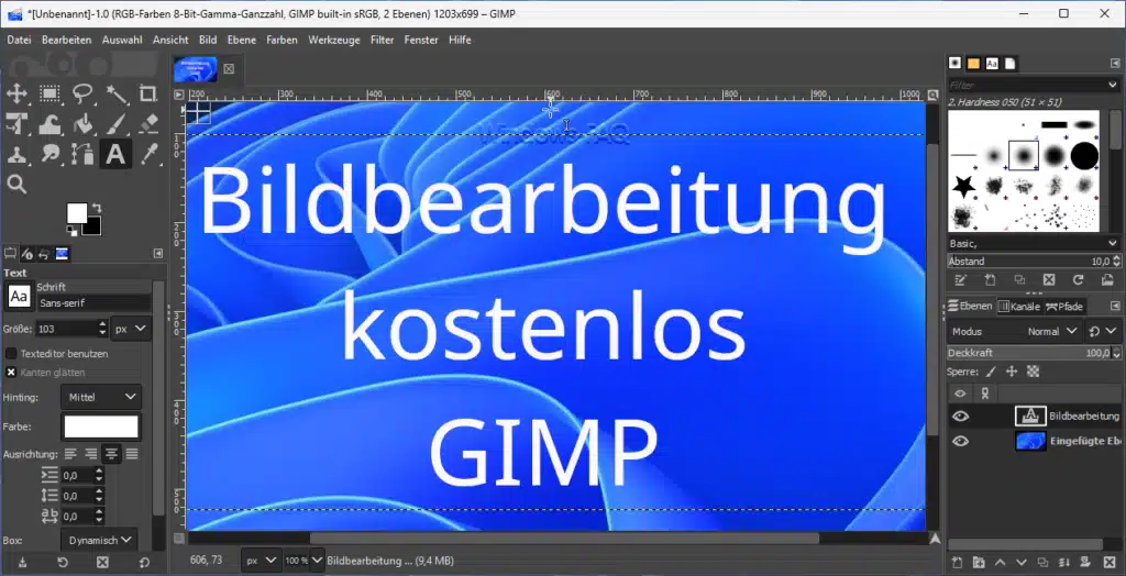 Bildbearbeitung kostenlos GIMP