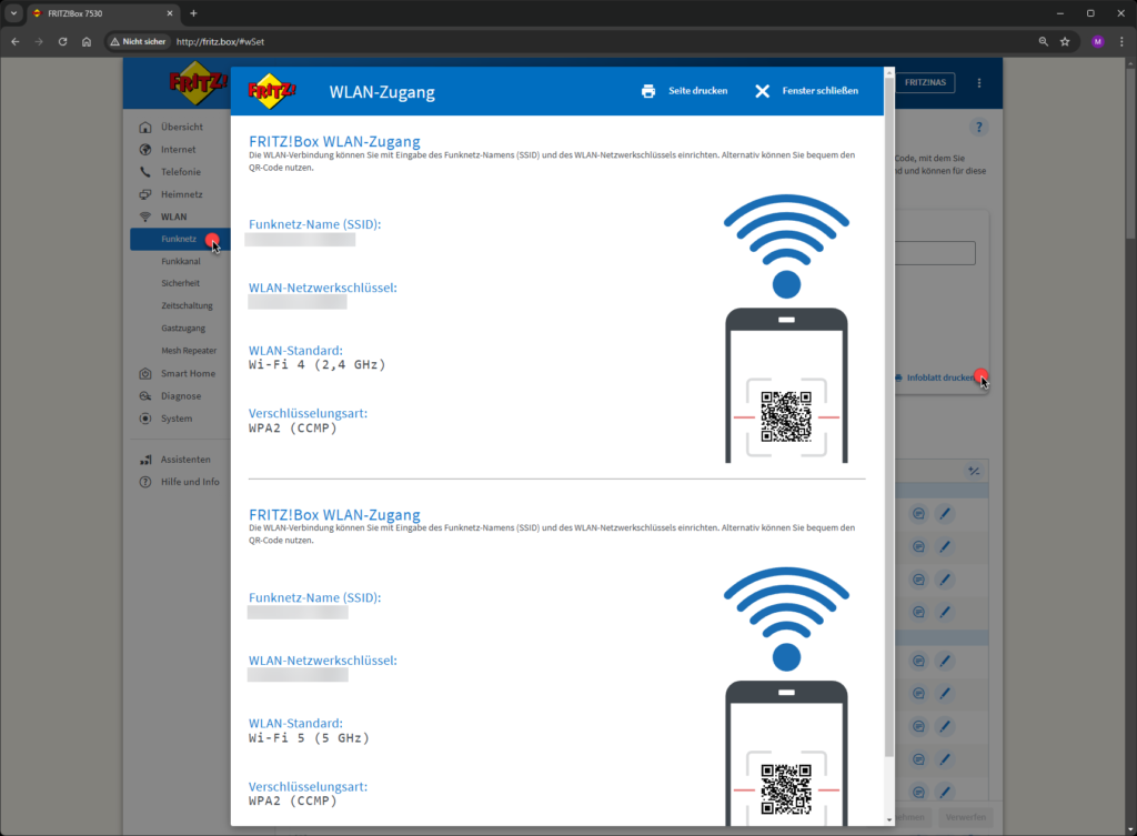 WLAN QR-Code FritzBox