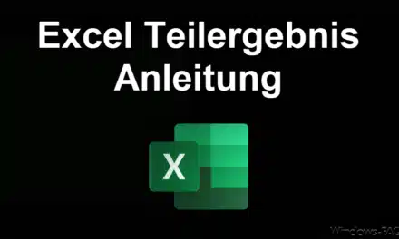 Excel Teilergebnis