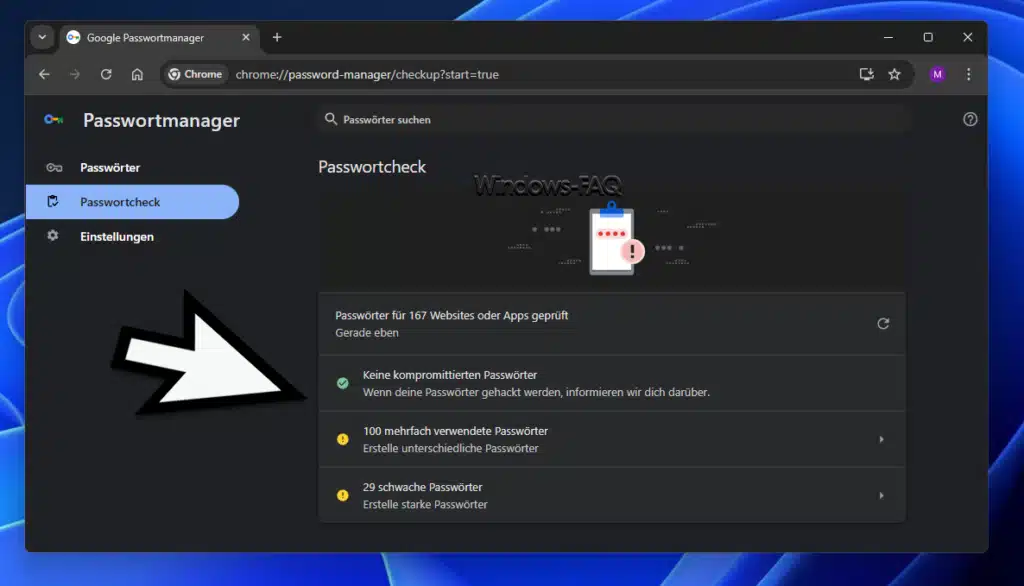 Google Passwörter anzeigen Passwortcheck