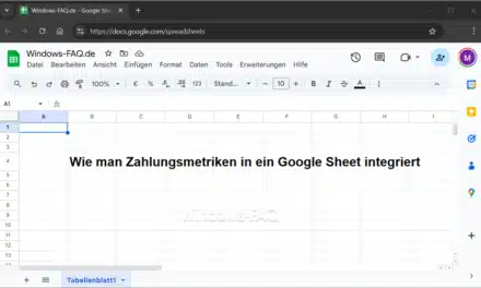 Wie man Zahlungsmetriken in ein Google Sheet integriert