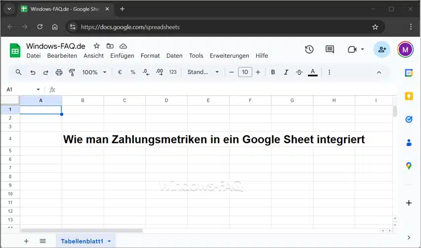 Wie man Zahlungsmetriken in ein Google Sheet integriert